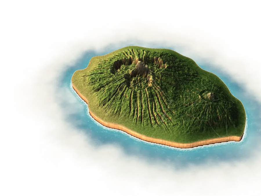 Carte en relief de La Réunion : Saint-Gilles-les-Bains, L’Hermitage, Boucan Canot, La Saline-les-Bains, Saint-Paul, Saint-Leu, L’Étang-Salé, Saint-Pierre